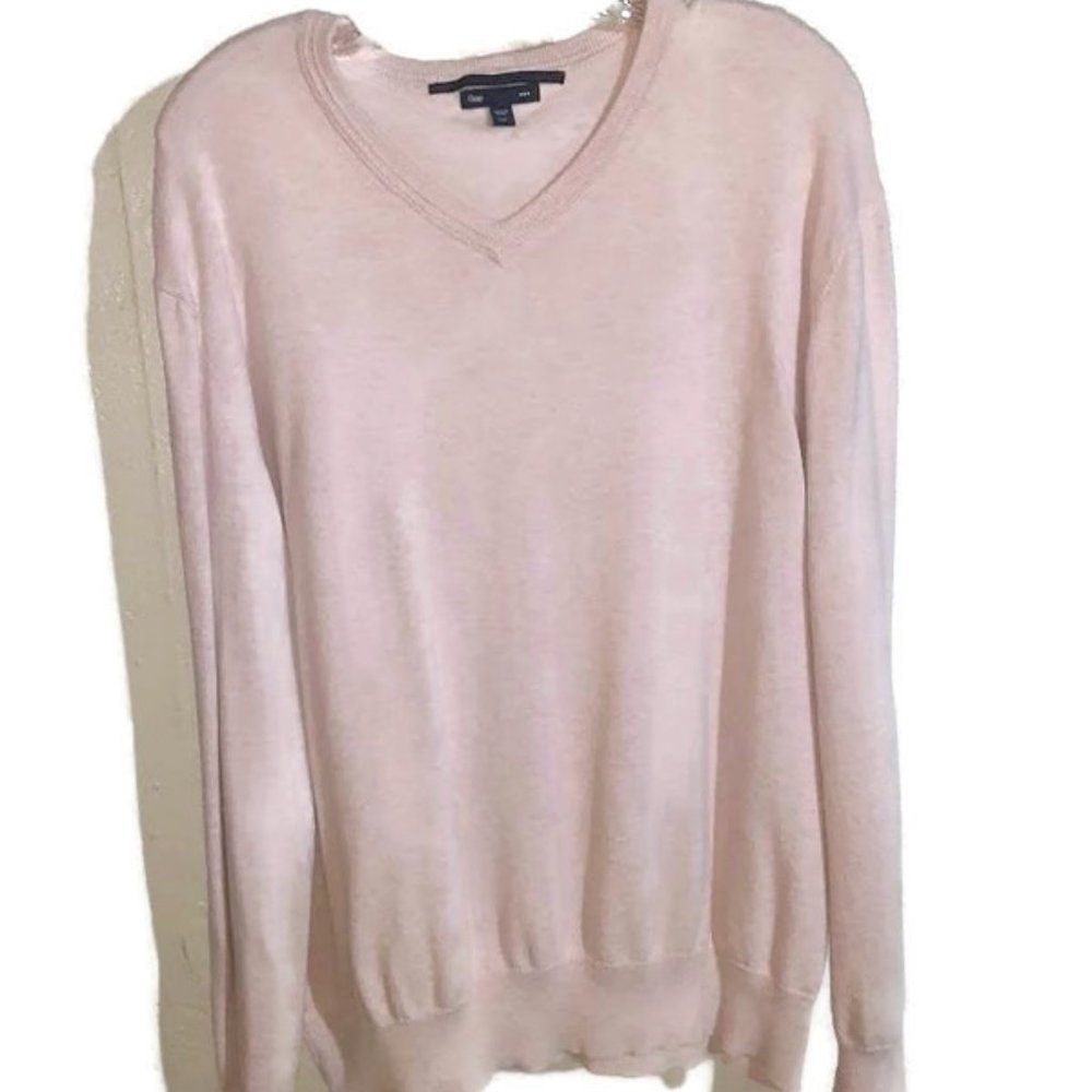 Gap Womens V-Neck Sweater Pink Size XXL